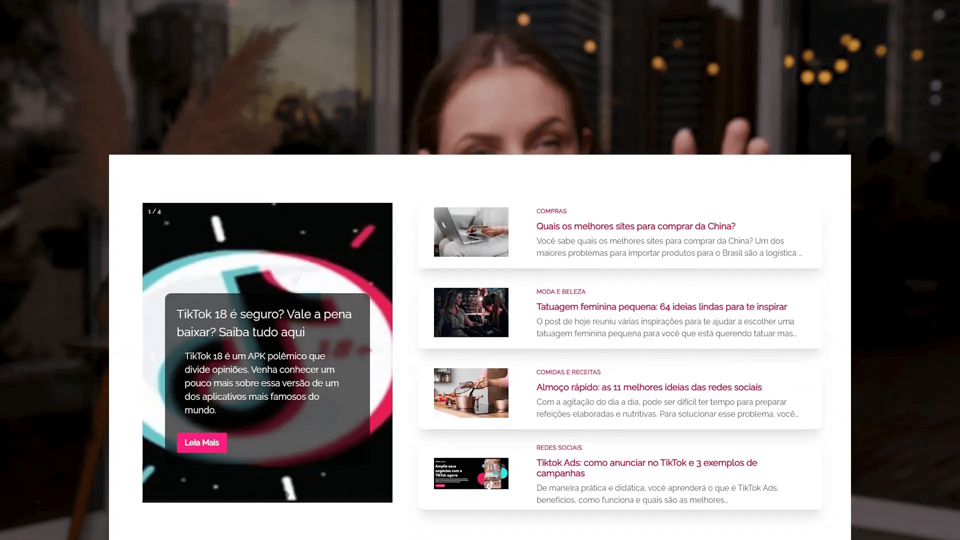 Interface da Pink Fire mostrando opções de temas